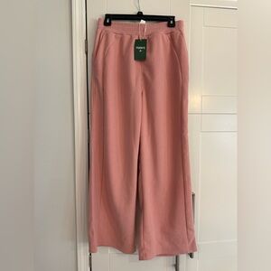 Halara Ribbed Wide-Leg Lounge Pants | Medium Petite | NWT